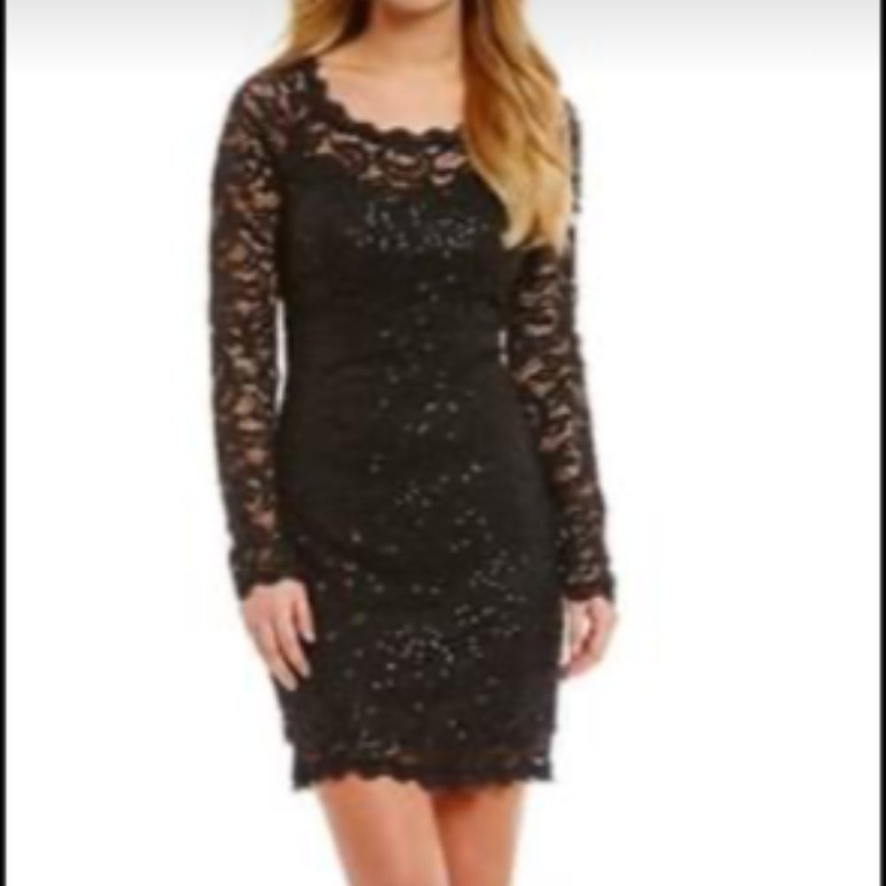 Black Sequins Formal Dress - Size Large